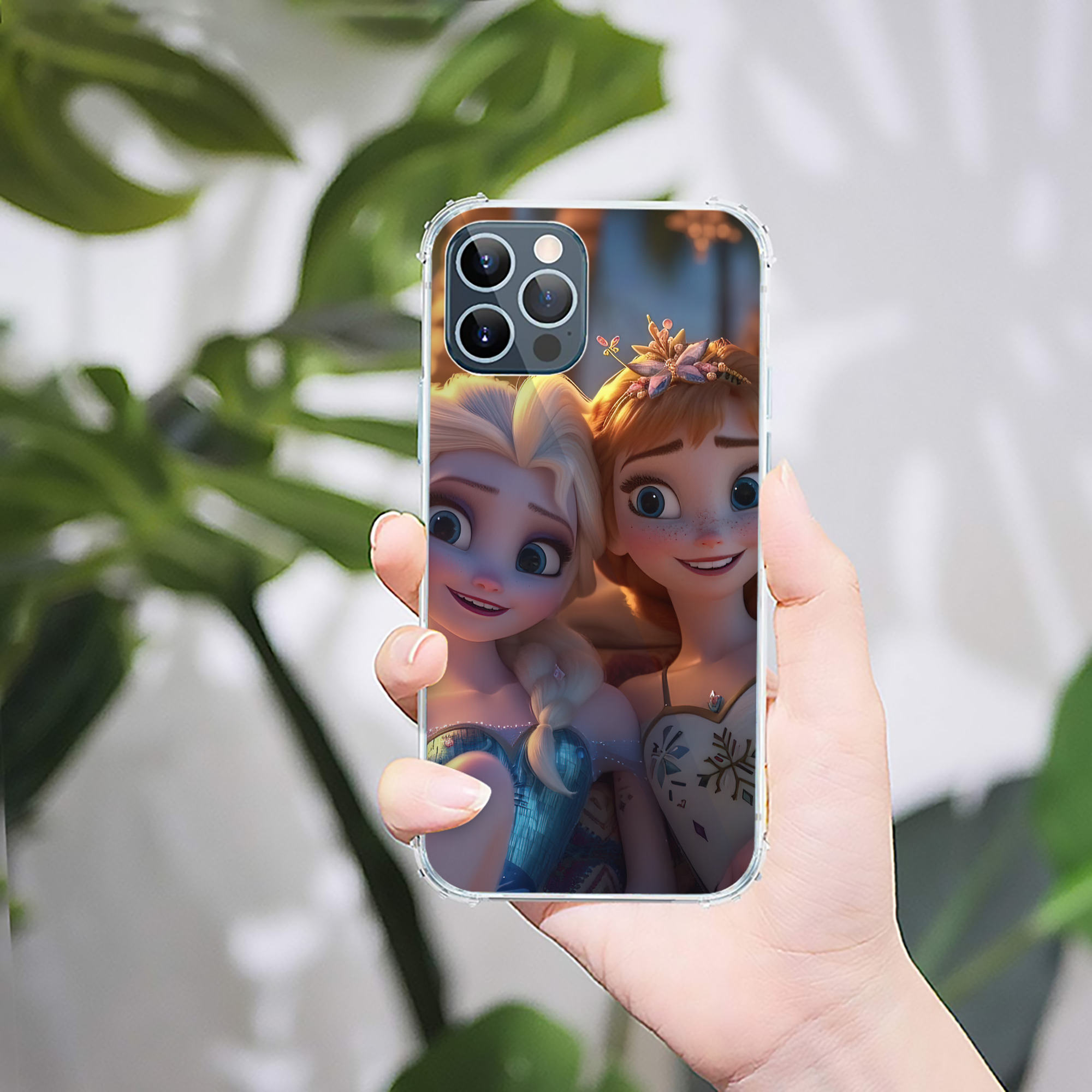 （画像用） アナと雪の女王 アンナ エルサ Frozen Anna Elsa 【iPhone 12シリーズ対応】透明スマホケース（クリアソフトケース）